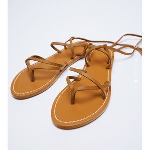 BNWT Zara lace up sandals